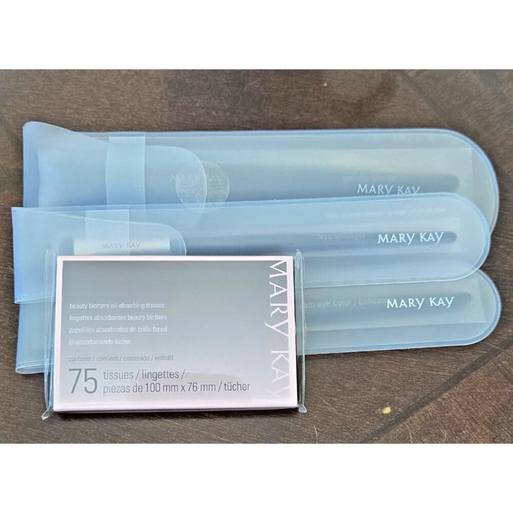 Mary Kay Makeup Brush Lot + Beauty Blotters NEW